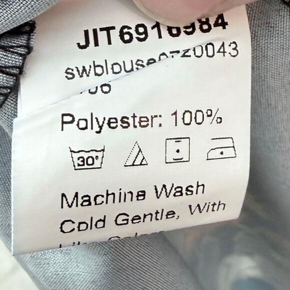 Womens Plus Size Floral Blouse with Notch Neck Cuffed Sleeve Size 3XL - Picture 9 of 13